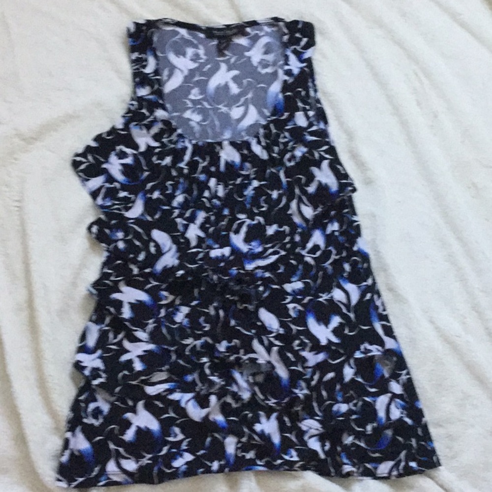 White House black market ruffled tank